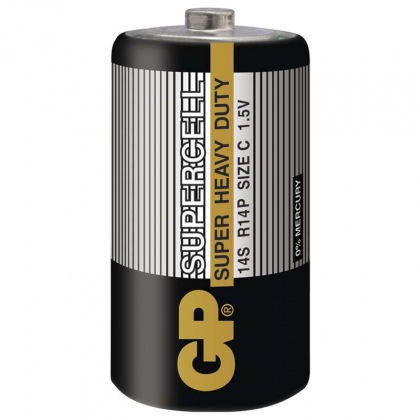 Zinkouhlíková baterie GP Supercell R14 (C) fólie