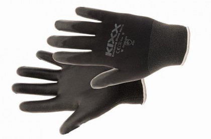 CERVA - BOUNCING BLACK rukavice nylonové PU dlaň černá -…