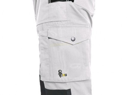 Kalhoty CXS STRETCH, pánské, bílo - šedé, vel. 64