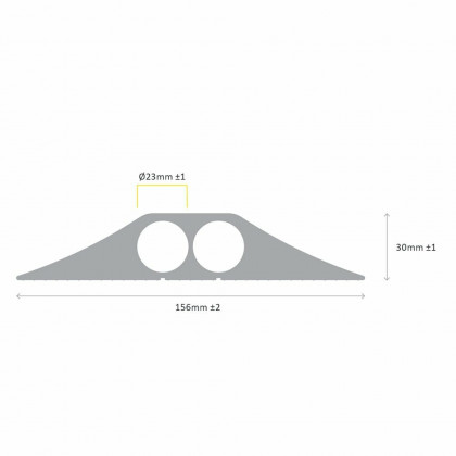 Černý plastový kabelový most - 9 m x 15,6 cm x 3 cm