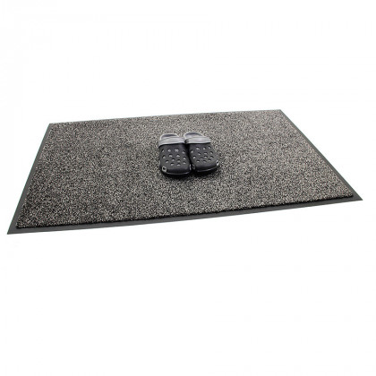 Šedá vnitřní čistící vstupní rohož FLOMA Briljant (Bfl-S1) - 120 x 180 x 0,9 cm