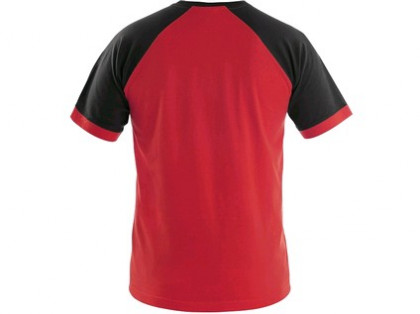 Tričko s krátkým rukávem OLIVER, červeno-černé, vel. 4XL