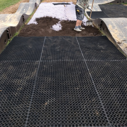 Gumová čistící venkovní vstupní rohož na hrubé nečistoty FLOMA Octomat - 40 x 60 x 2,2 cm