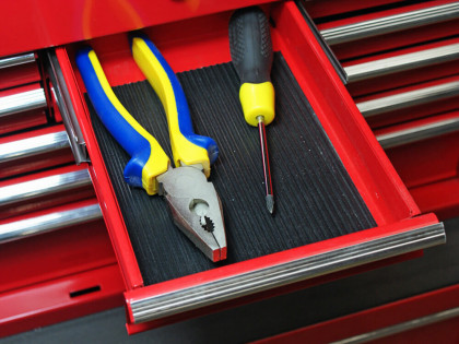 Černá gumová ochranná protiskluzová páska FLOMA Ribbed - 18,3 m x 5 cm a tloušťka 1,7 mm