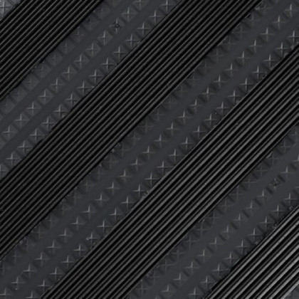 Černá textilní zátěžová vstupní rohož Premier Ribbed (Cfl-S2) - 44 x 29 x 1,4 cm