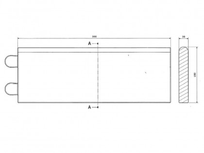 Gumový univerzální zahradní obrubník FLOMA UniCurb - 50 x 18 cm a tloušťka 3 cm