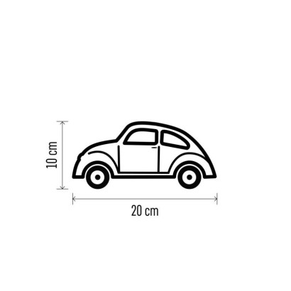 LED dekorace – autíčko se Santou, 10 cm, 3x AA, vnitřní, teplá bílá, časovač