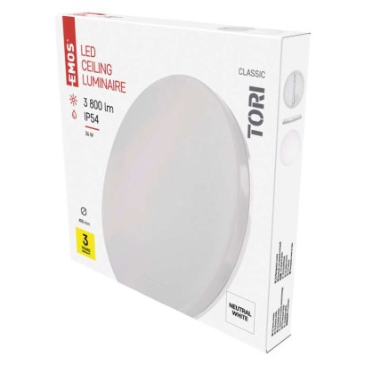 LED přisazené svítidlo TORI, kruhové bílé 36W neutrální b., IP54