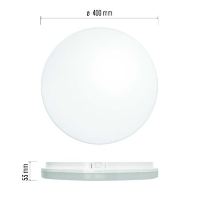LED přisazené svítidlo TORI, kruhové bílé 36W neutrální b., IP54