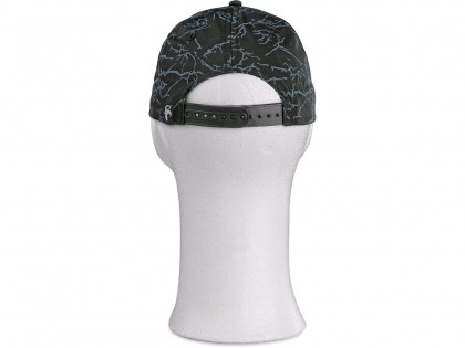 Čepice XAVER, s kšiltem, dětská, černá s reflexem