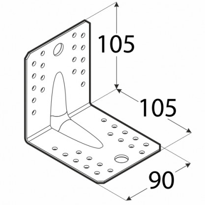 ÚHELNÍK 90x105x105x3,0 S PROLISEM