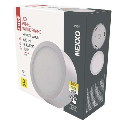 LED přisazené svítidlo NEXXO, kruhové, bílé, 7,6W, se změnou CCT