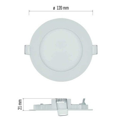 LED vestavné svítidlo NEXXO, kruhové, bílé, 7W, teplá bílá