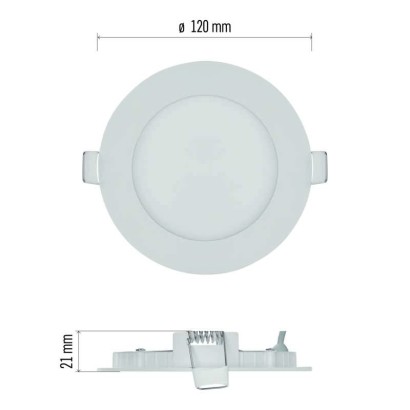 LED vestavné svítidlo NEXXO, kruhové, bílé, 7W, teplá bílá