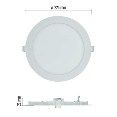 LED vestavné svítidlo NEXXO, kruhové, bílé, 18W, neutrální bílá