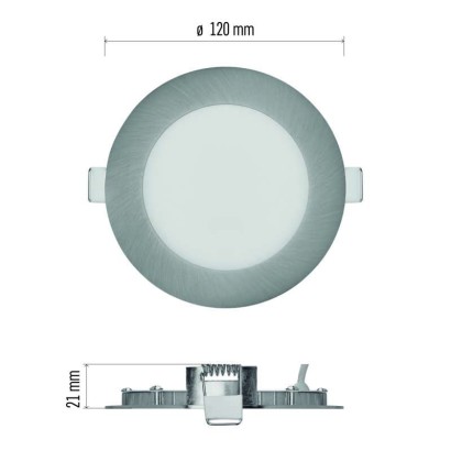 LED vestavné svítidlo NEXXO, kruhové, stříbrné, 7W, se změnou CCT