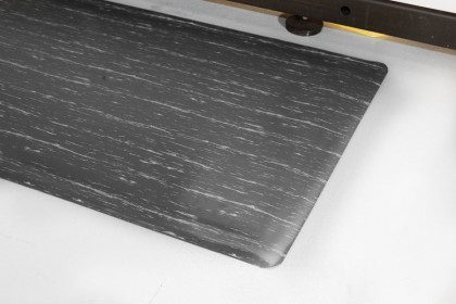 Šedá gumová protiúnavová rohož FLOMA Marble - 90 x 90 x 1,4 cm