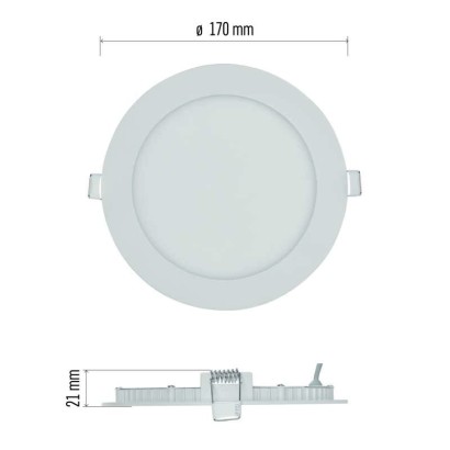 LED vestavné svítidlo NEXXO, kruhové, bílé, 12,5W, neutrální bílá