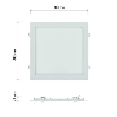 LED vestavné svítidlo NEXXO, čtvercové, bílé, 25W, teplá bílá