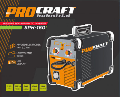 PROCRAFT SPH-160 Svařecí multifunkční stroj MIG/MAG/MMA 20-160A