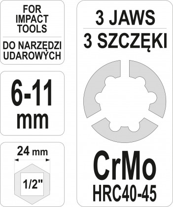 Sklíčidlo na vrtací kladivo 1/2" 6 - 11 mm