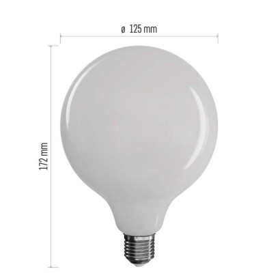LED žárovka Filament G125 18W E27 teplá bílá
