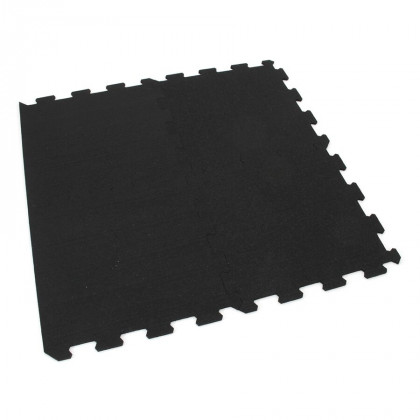 Černá gumová modulová puzzle dlažba (střed) FLOMA FitFlo SF1050 - 50 x 50 x 1 cm