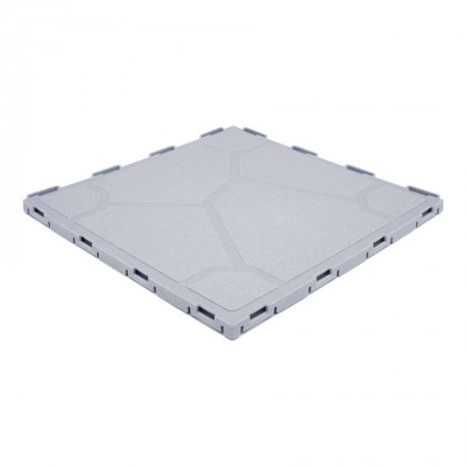 Šedá plastová terasová dlažba FatraStep Stoneris - 30 x 30 x 1,3 cm