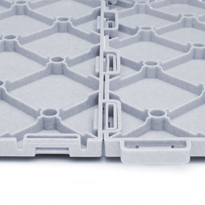 Šedá plastová terasová dlažba FatraStep Stoneris - 30 x 30 x 1,3 cm