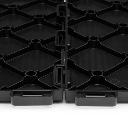 Černá plastová terasová dlažba FatraStep Stoneris - 30 x 30 x 1,3 cm