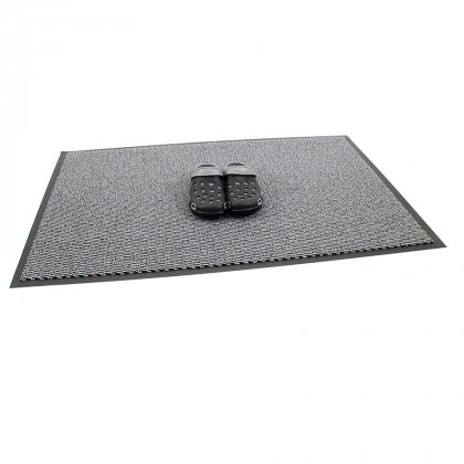 Šedá vnitřní čistící vstupní rohož FLOMA Spectrum - 60 x 90 x 0,5 cm