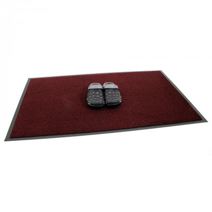 Červená vnitřní čistící vstupní rohož FLOMA Mars - 90 x 300 x 0,5 cm
