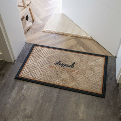 Textilní gumová čistící vnitřní vstupní rohož FLOMA Lima Seagrass - 45 x 75 cm