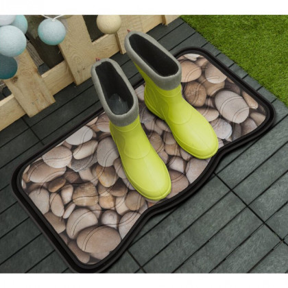 Plastový odkapávač na boty FLOMA River Stone - 38 x 75 cm