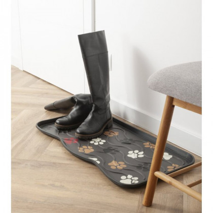 Plastový odkapávač na boty FLOMA Red Stamp Paw - 38 x 75 cm