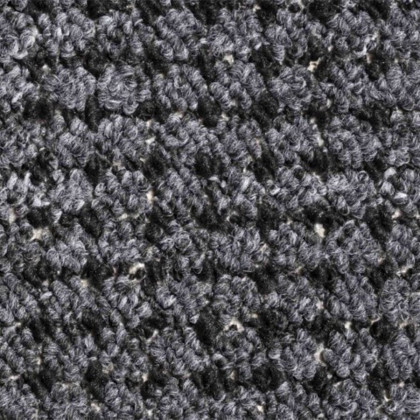 Antracitový kobercový půlkruhový nášlap na schody Berlin - 17 x 56 cm