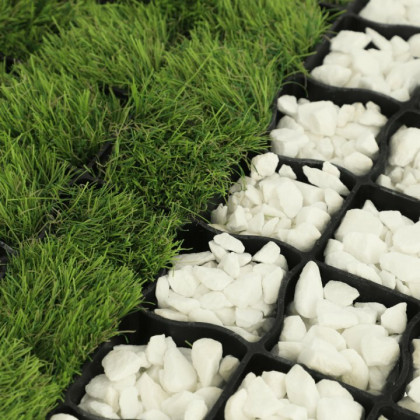 Černá plastová zatravňovací dlažba H30 - 33 x 33 x 3 cm