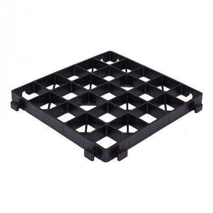 Černá plastová zatravňovací dlažba H30 - 33 x 33 x 3 cm