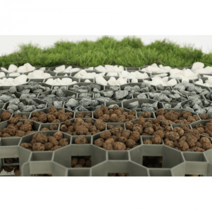 Zelená plastová zatravňovací dlažba MULTIGRAVEL - 60 x 60 x 4 cm