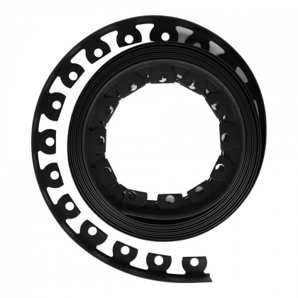 Černý plastový zahradní obrubník Smart Border - 10 m x 1 cm x 5 cm