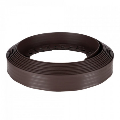 Hnědý plastový zahradní obrubník Smart Border - 10 m x 1 cm x 5 cm