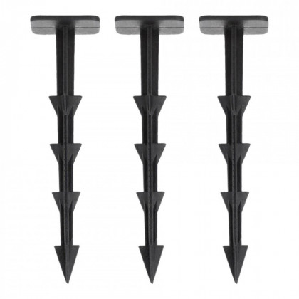 Černý plastový kotvící hřeb Agro - 12 cm