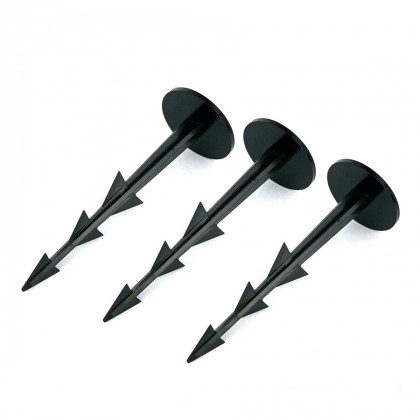 Černý plastový kotvící hřeb Pin - 13 cm