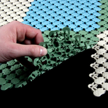 Béžová bazénová rohož FLOMA Lagoon - 20 x 20 x 0,8 cm