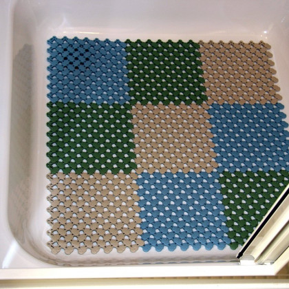 Béžová bazénová rohož FLOMA Lagoon - 20 x 20 x 0,8 cm