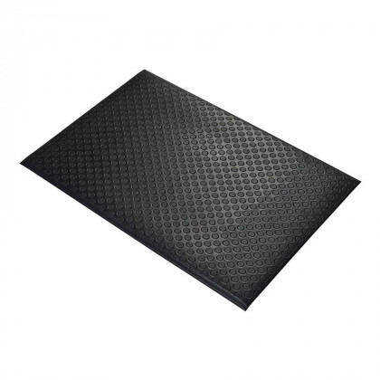 Černá pěnová protiúnavová protiskluzová průmyslová rohož (penízky) - 90 x 60 x 0,9 cm