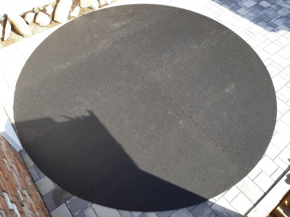 Gumová ochranná tlumící kruhová podložka pod bazén, vířivku FLOMA PoolPad - průměr 203 cm x 0,8 cm