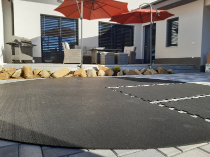 Gumová ochranná tlumící kruhová podložka pod bazén, vířivku FLOMA PoolPad - průměr 303 cm x 0,8 cm