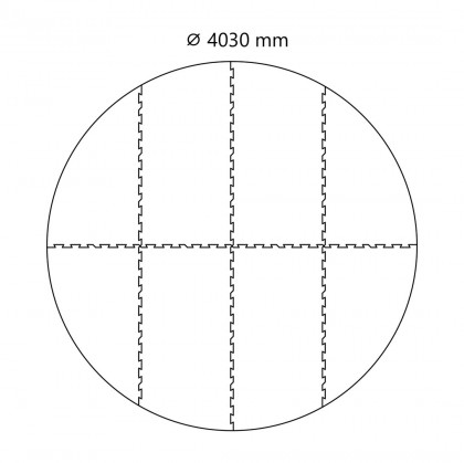 Gumová ochranná tlumící kruhová podložka pod bazén, vířivku FLOMA PoolPad - průměr 403 cm x 0,8 cm