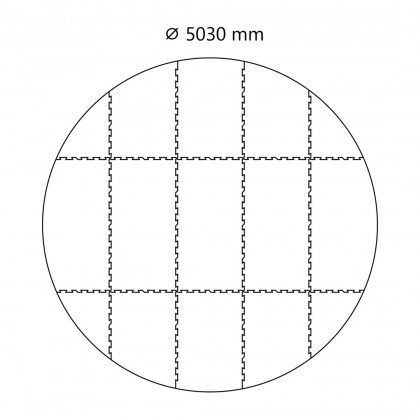 Gumová ochranná tlumící kruhová podložka pod bazén, vířivku FLOMA PoolPad - průměr 503 cm x 0,8 cm